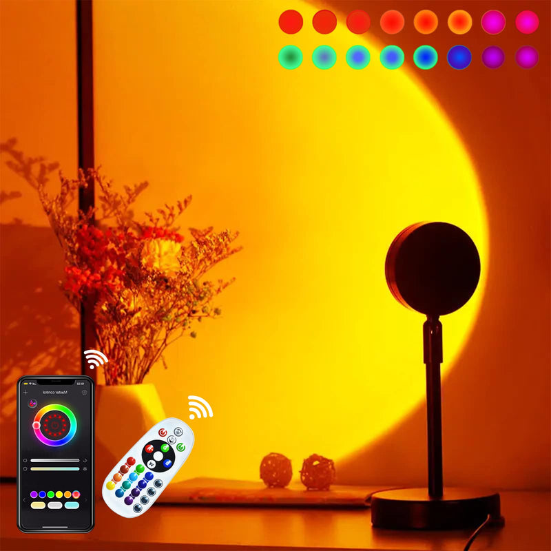 Creative Sunset Projection Lamp – Adjustable Floor & Table Lamp for Bedroom and Living Room Decor